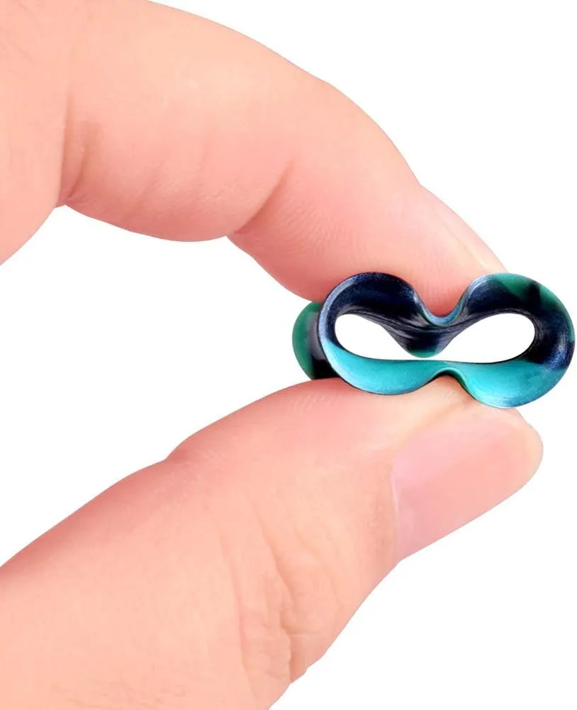 Qmcandy 54-56pcs Soft Flexible Colorful Silicone Ear Tunnels Piercing Gauges for Ear 2g-1 inch