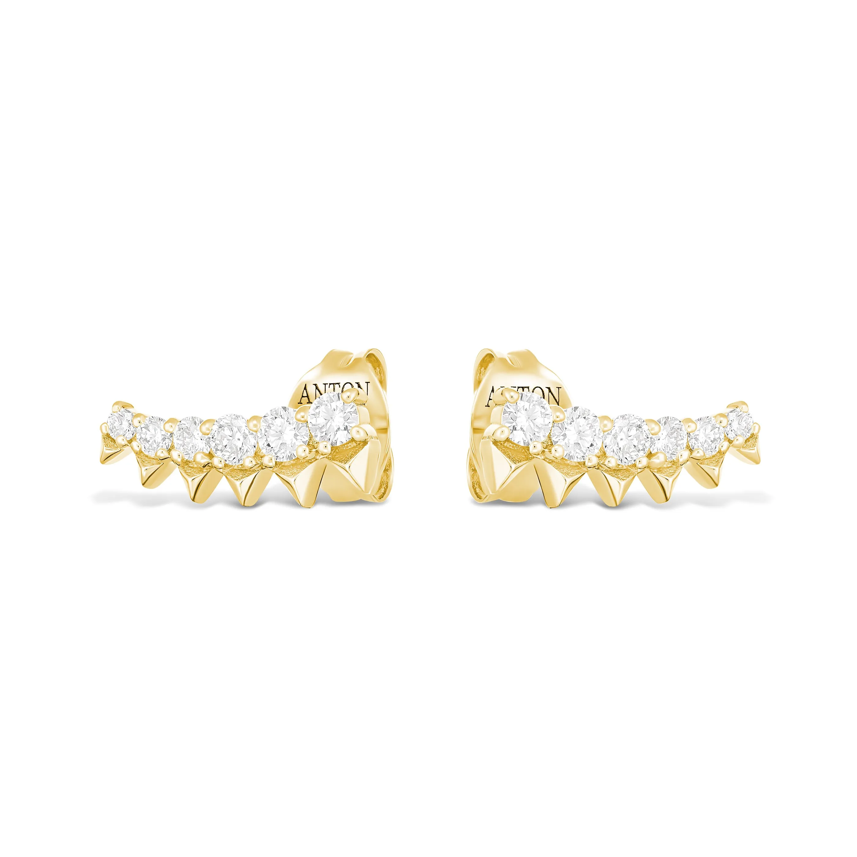 R.08® Nirvana Stud Crawler Earrings | 18K Yellow Gold