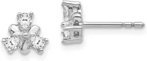 Real 14k White Gold Diamond Studs Earrings 7mm (.39 cttw.)