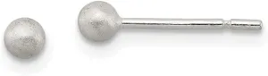 Real 925 Sterling Silver Laser-cut Post Studs Earrings 3mm