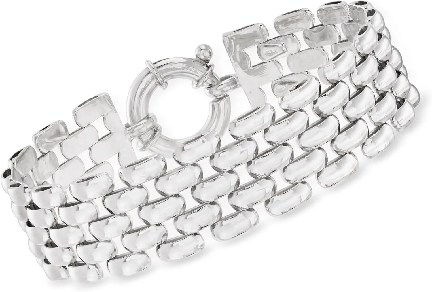 Ross-Simons Italian Sterling Silver Panther-Link Bracelet