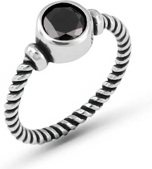 Round Shape Brilliant Cut Black Cz Cubic Zirconia Genuine 925 Sterling Silver Simulated Black Diamond Luxury Gift Ring for Her