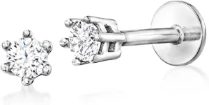 RS Pure by Ross-Simons 0.10 ct. t.w. Diamond Flat-Back Stud Earrings in Sterling Silver