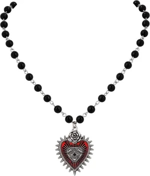 Sacina Gothic Y2k Bat Evil Eye Heart, Red Heart Necklace, Gothic Necklace, Y2k Necklaces, Emo Necklace, Halloween Necklace, Costome Jewelry, Christmas New Year Jewelry Gift for Women