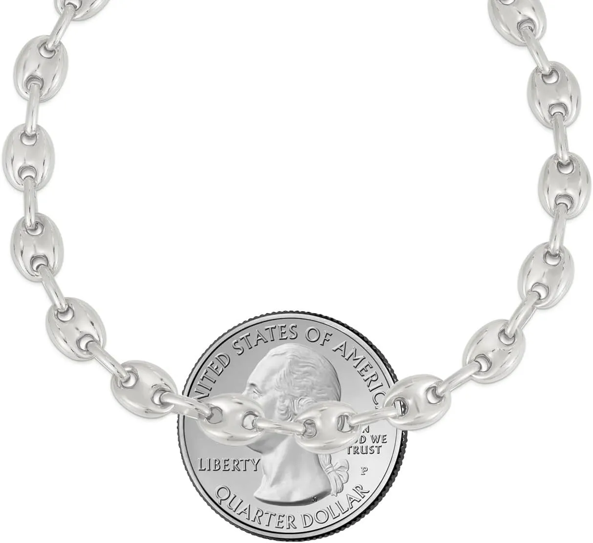 Savlano 925 Sterling Silver Hollow Puffed Anchor Mariner Link Chain Bracelet for Women Comes with Gift Box- Made in Italy