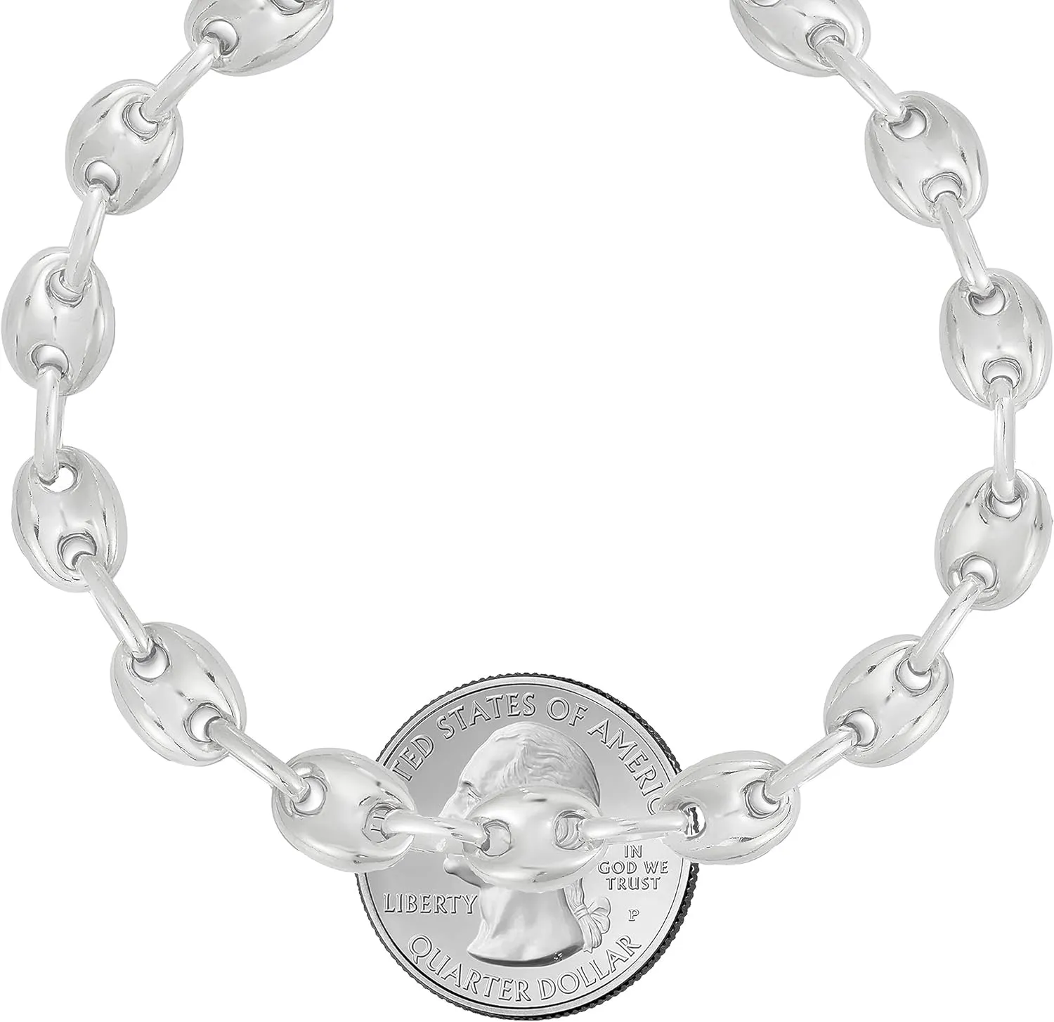 Savlano 925 Sterling Silver Hollow Puffed Anchor Mariner Link Chain Bracelet for Women Comes with Gift Box- Made in Italy