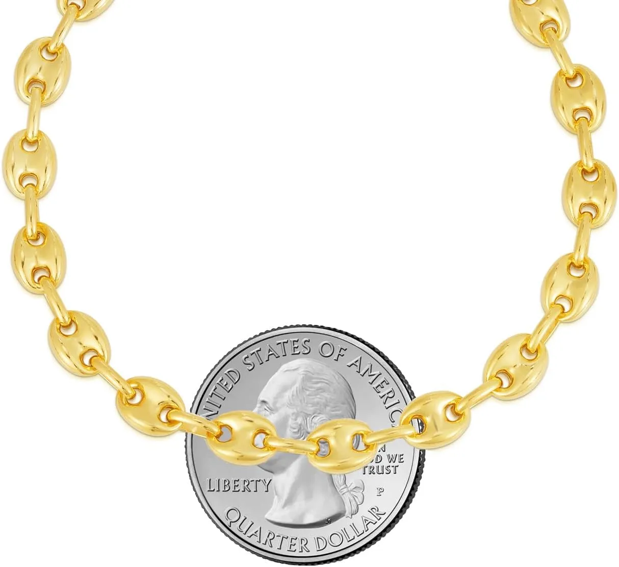 Savlano 925 Sterling Silver Puffed Mariner Link Chain Bracelet-18K Gold Plated Hollow Anchor Chain Bracelet for Women Comes with Gift Box- Made in Italy