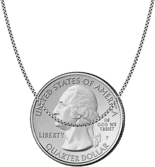 Savlano 925 Sterling Silver Solid 1.5mm Round Box Adjustable Bolo 14-24 Inch Chain Necklace For Women - Made in Italy Comes With a Gift Box