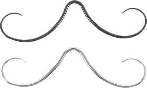 Septum Mustache Nose Rings 2pcs Stainless Steel Nose Jewelry Septum Piercing Hanger Cartilage Earring Hoop for Women Men