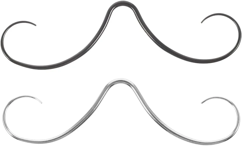 Septum Mustache Nose Rings 2pcs Stainless Steel Nose Jewelry Septum Piercing Hanger Cartilage Earring Hoop for Women Men