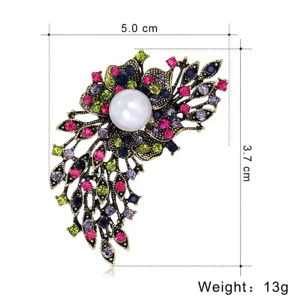 Shop Diamond Colored Rhinestone Brooch - Add Sparkle to Your Outfit with this Elegant Accessory