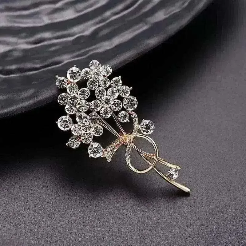 Shop Exquisite Crystal Flower Brooch for a Touch of Elegance