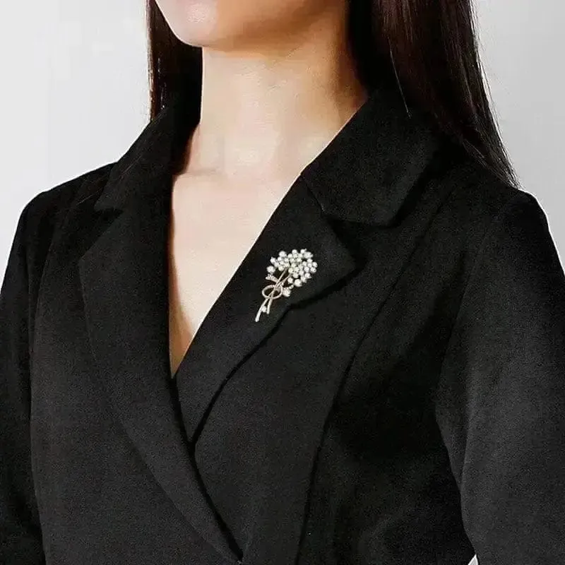 Shop Exquisite Crystal Flower Brooch for a Touch of Elegance
