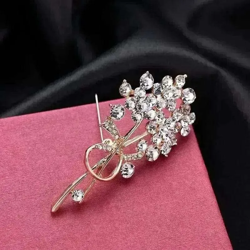 Shop Exquisite Crystal Flower Brooch for a Touch of Elegance