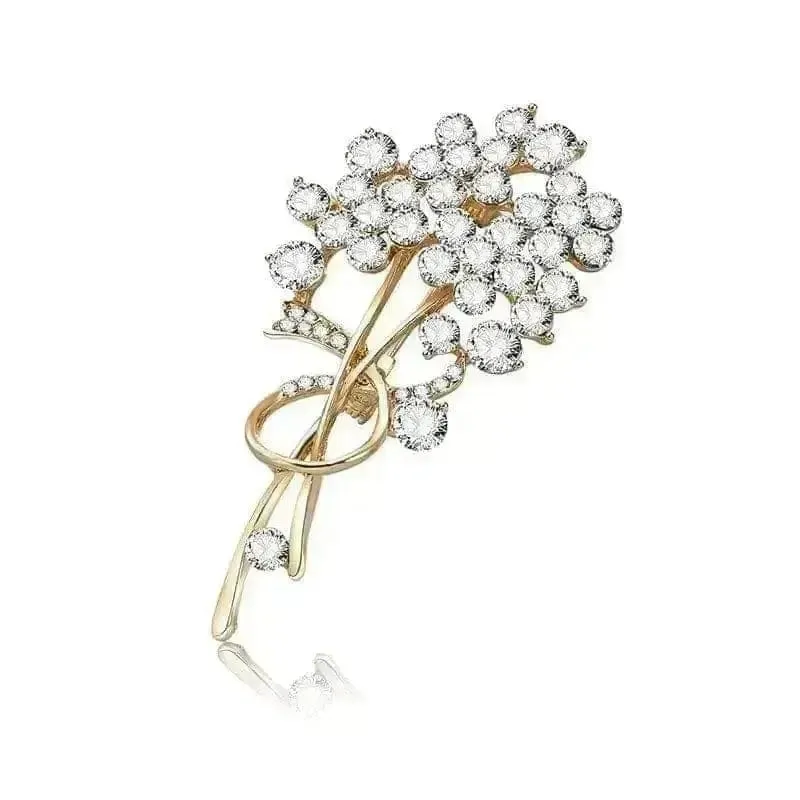 Shop Exquisite Crystal Flower Brooch for a Touch of Elegance