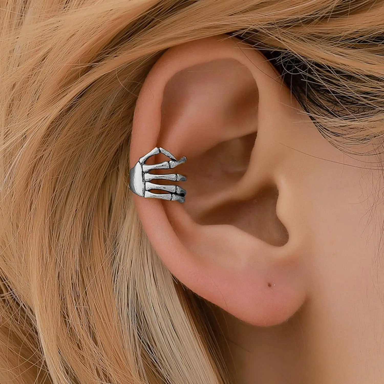 Skeleton Hand Ear Cuff Earrings Halloween Earrings for Women Halloween Costume Accessories for Halloween Party