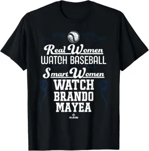 Smart Women Watch Brando Mayea Prospect Baseball Fan Gear T-Shirt