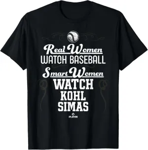 Smart Women Watch Kohl Simas Prospect Baseball Fan Gear T-Shirt