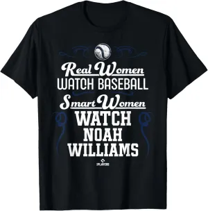 Smart Women Watch Noah Williams Prospect Baseball Fan Gear T-Shirt