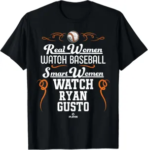 Smart Women Watch Ryan Gusto Prospect Baseball Fan Gear T-Shirt