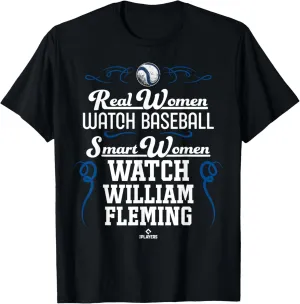 Smart Women Watch William Fleming Prospect Baseball Fan Gear T-Shirt