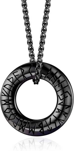 Stainless Steel Viking Rune & Celtic Cross Pendant Necklace Set  Includes Thors Hammer, Trinity Knot & Tree of Life Charms on 24 Chains  Gift for Men & Women