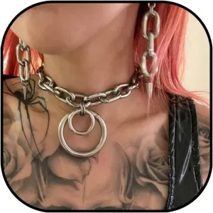 Statement Thick O Ring Chain Choker Stainless Steel Heavy Chunky Chain collar Silver Punk Goth Grunge Alternative Industrial For Women Jewelry