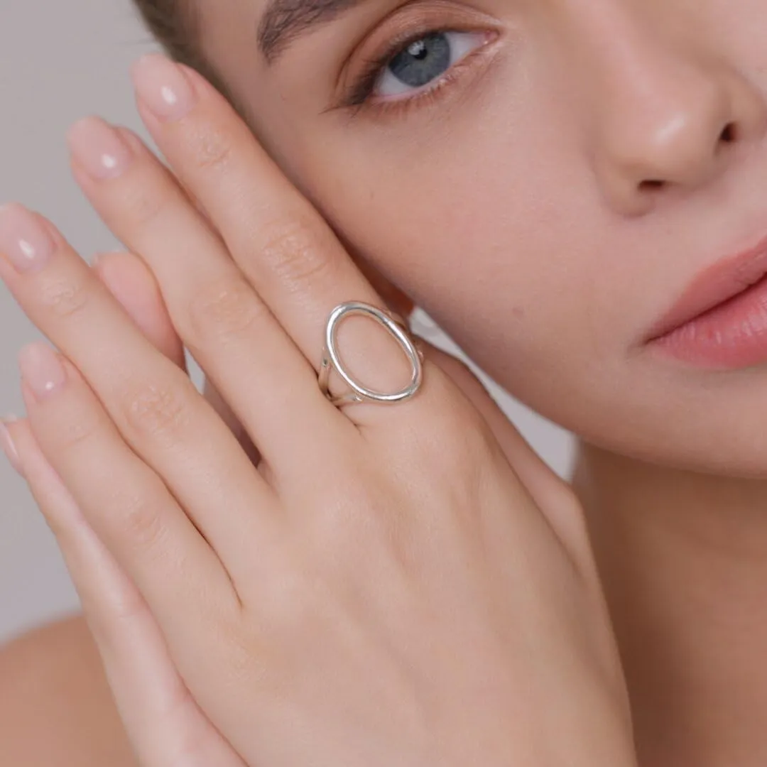 Sterling Silver Circle Ring - Handmade Infinity Band from Israel - Dainty Karma Ring for Women - Ideal Gifts for Anniversary, Birthday, Special Occasions - Stylish Ring, 3.8mm Width, Size 4-12