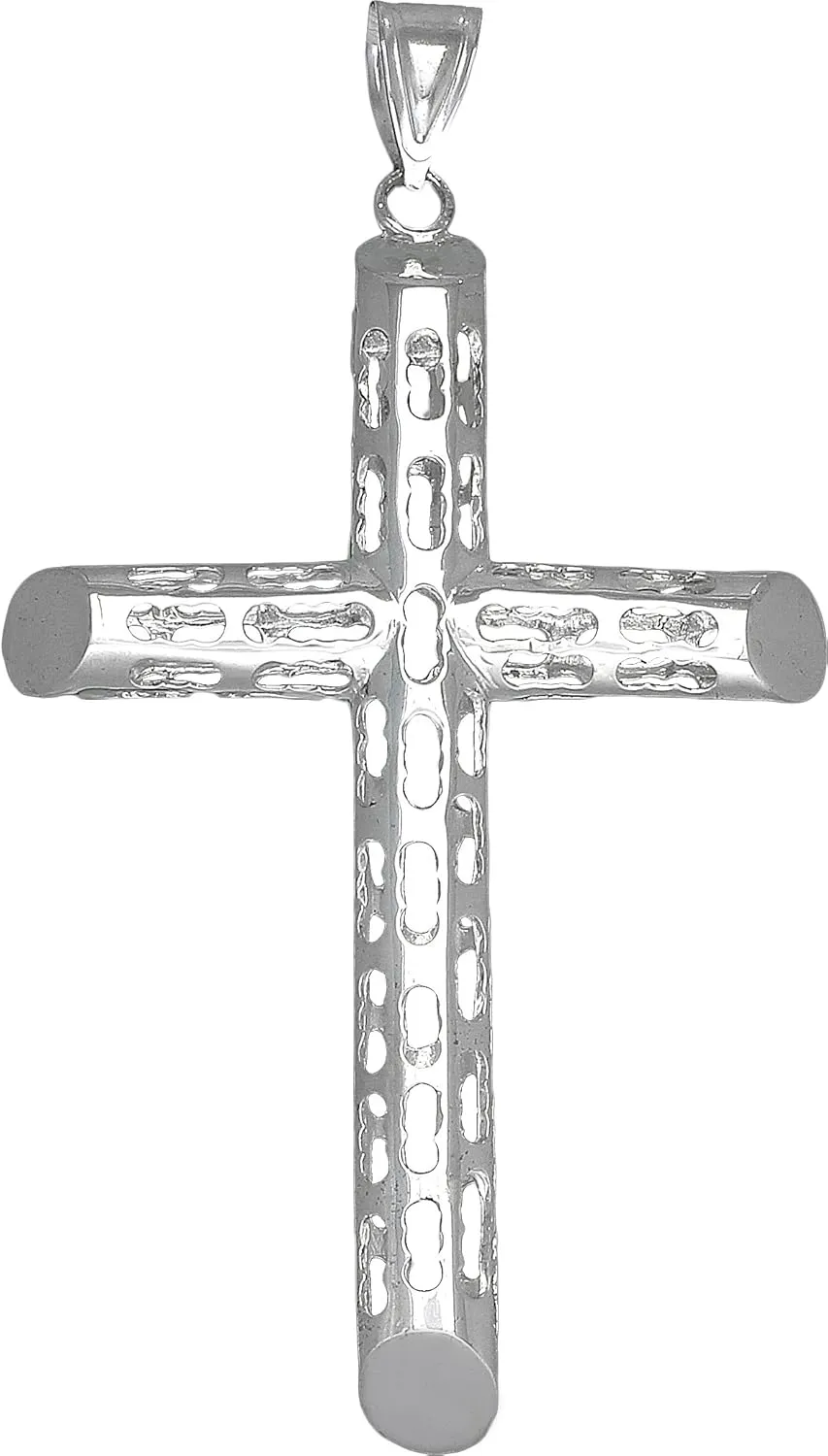 Sterling Silver Cross Without Jesus Pendant Necklace High Polished