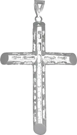Sterling Silver Cross Without Jesus Pendant Necklace High Polished