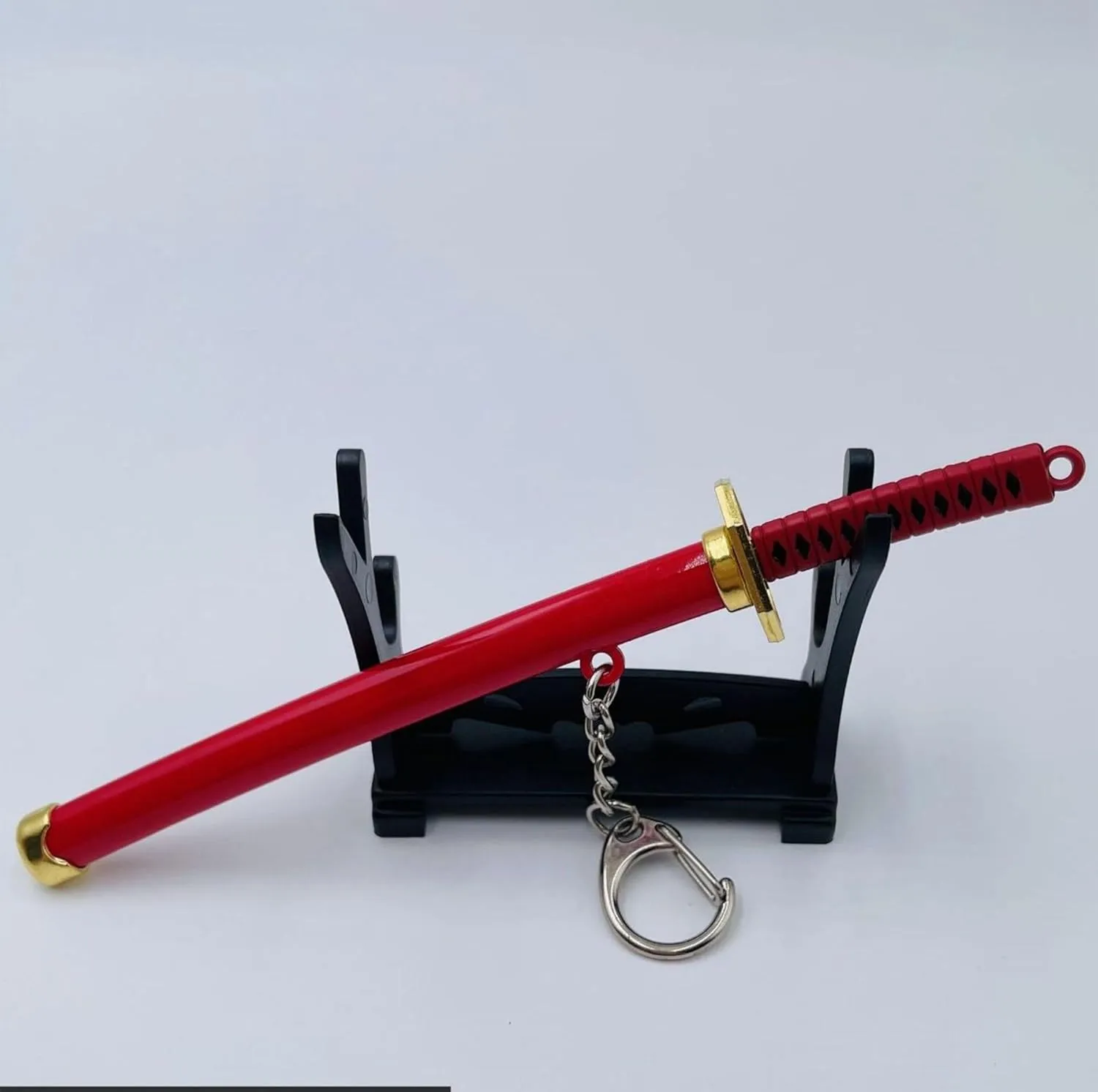 Suitable for One Piece keychain Mini Katana Key Chain Anime Accessories Gifts for Men Boys kids Movable Doll Art