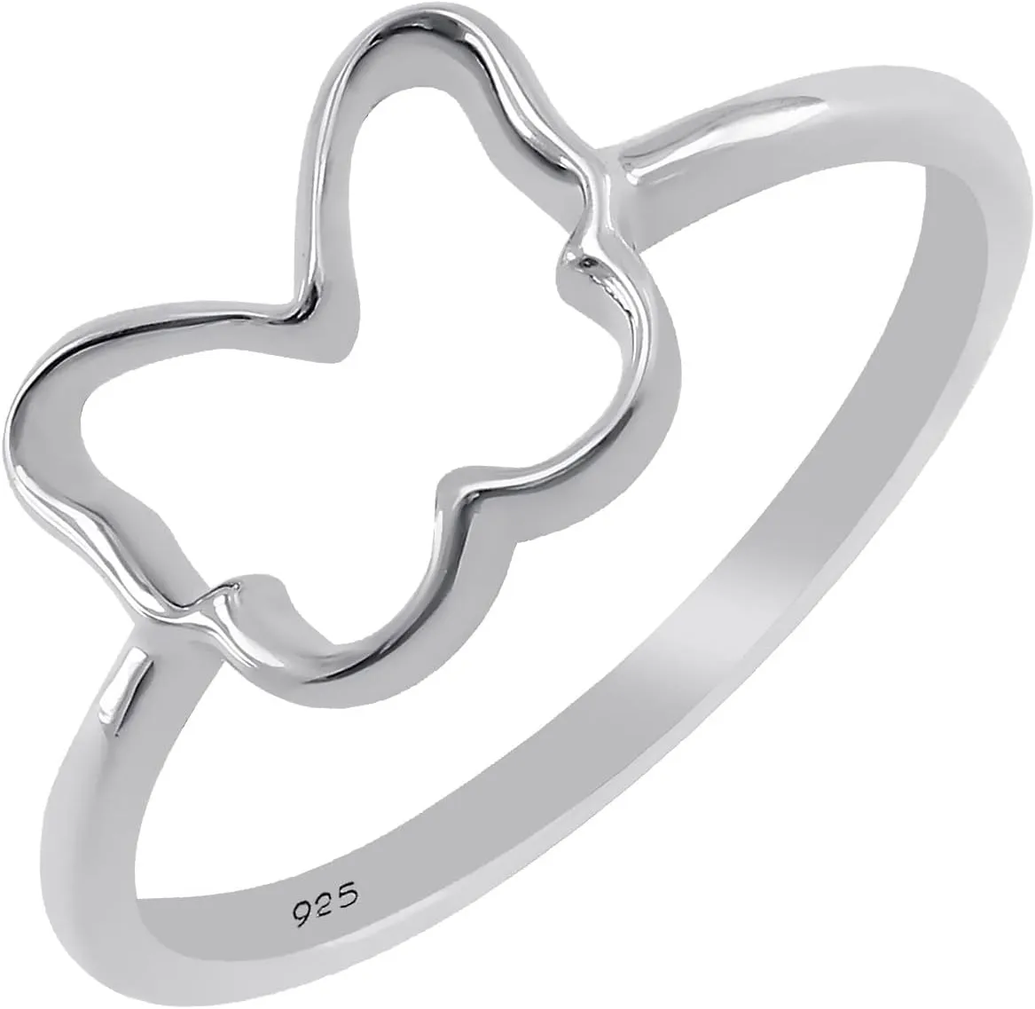TISHAVI 925 Sterling Silver High Polish Comfort Fit Butterfly Heart Oval Star Pineapple Shapes Infinity Celtic Knot Filigree Style Ring - Classic Gift for Special Occasions