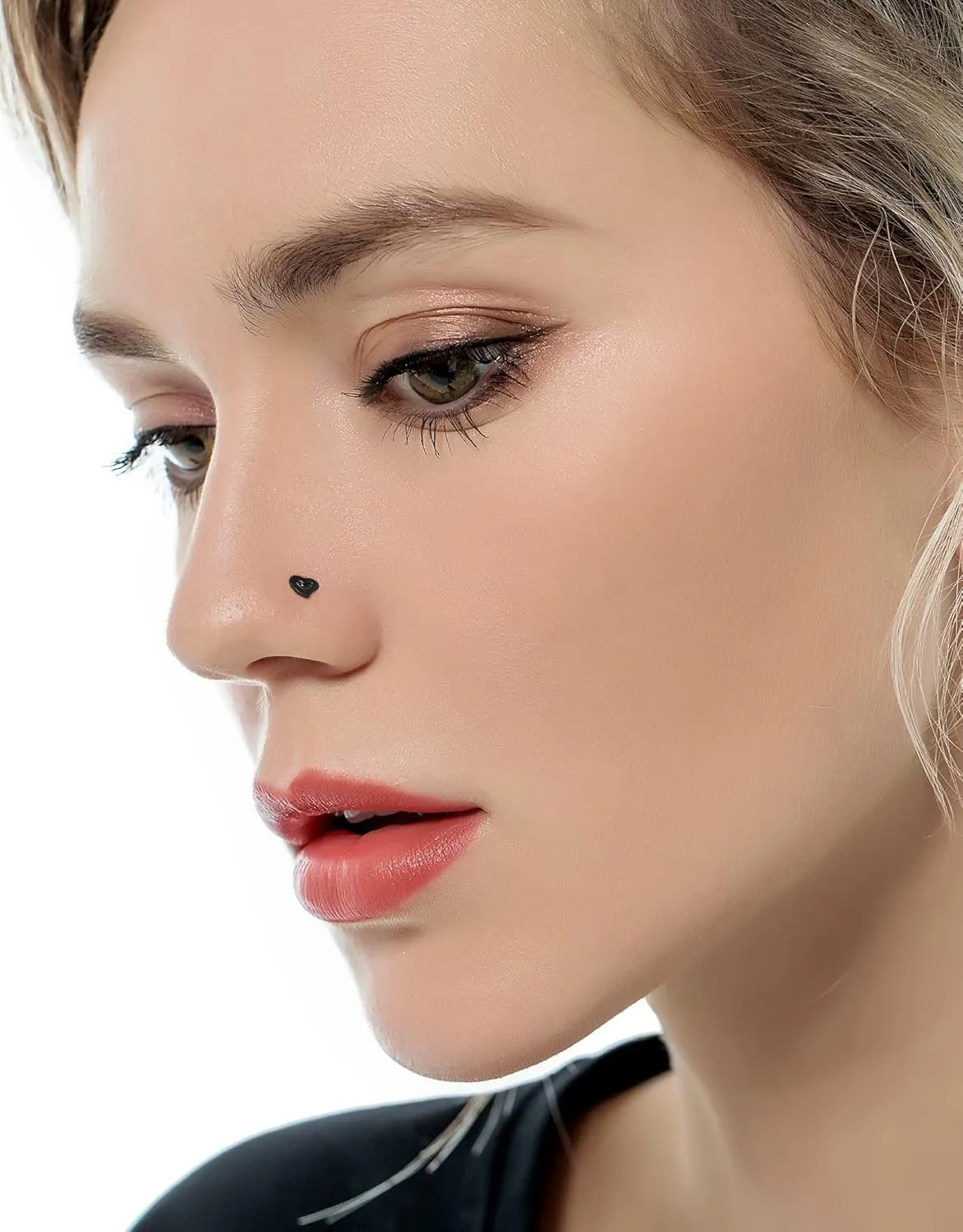 Tornito 20G 20Pcs Stainless Steel Nose Bone L Shaped Screw Studs Rings CZ Nose Ring Labret Nose Piercing Jewelry for Men Women (A1:20Pcs)