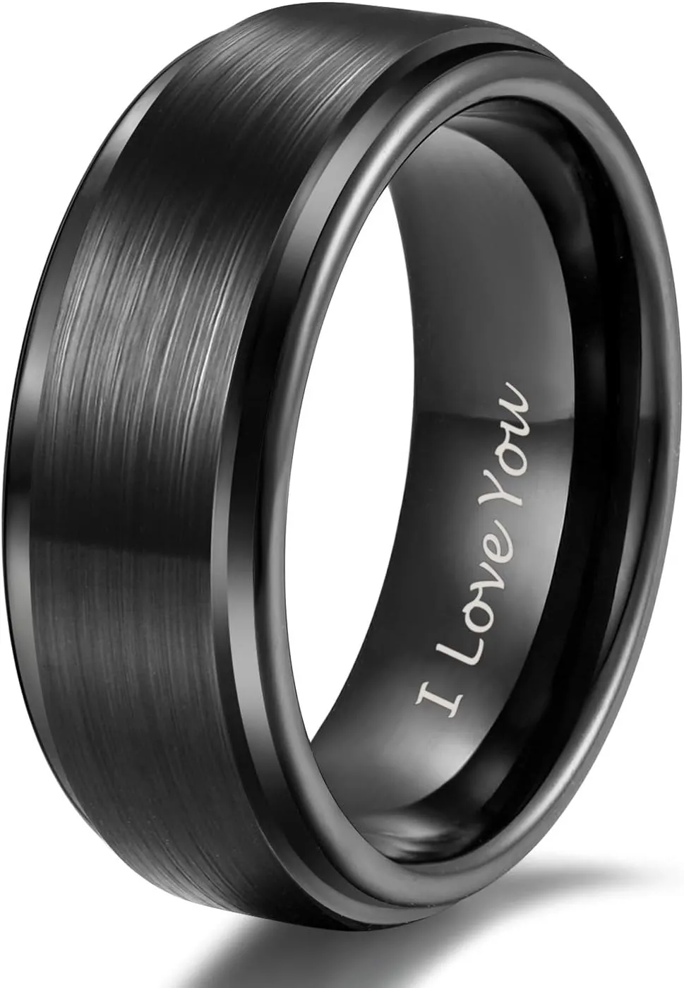 TRUMIUM 4mm 6mm 8mm Tungsten Rings for Men Women Silver Blue Rose Gold Black Tungsten Wedding Band Matte Brushed Finish Comfort Fit Size 4-15
