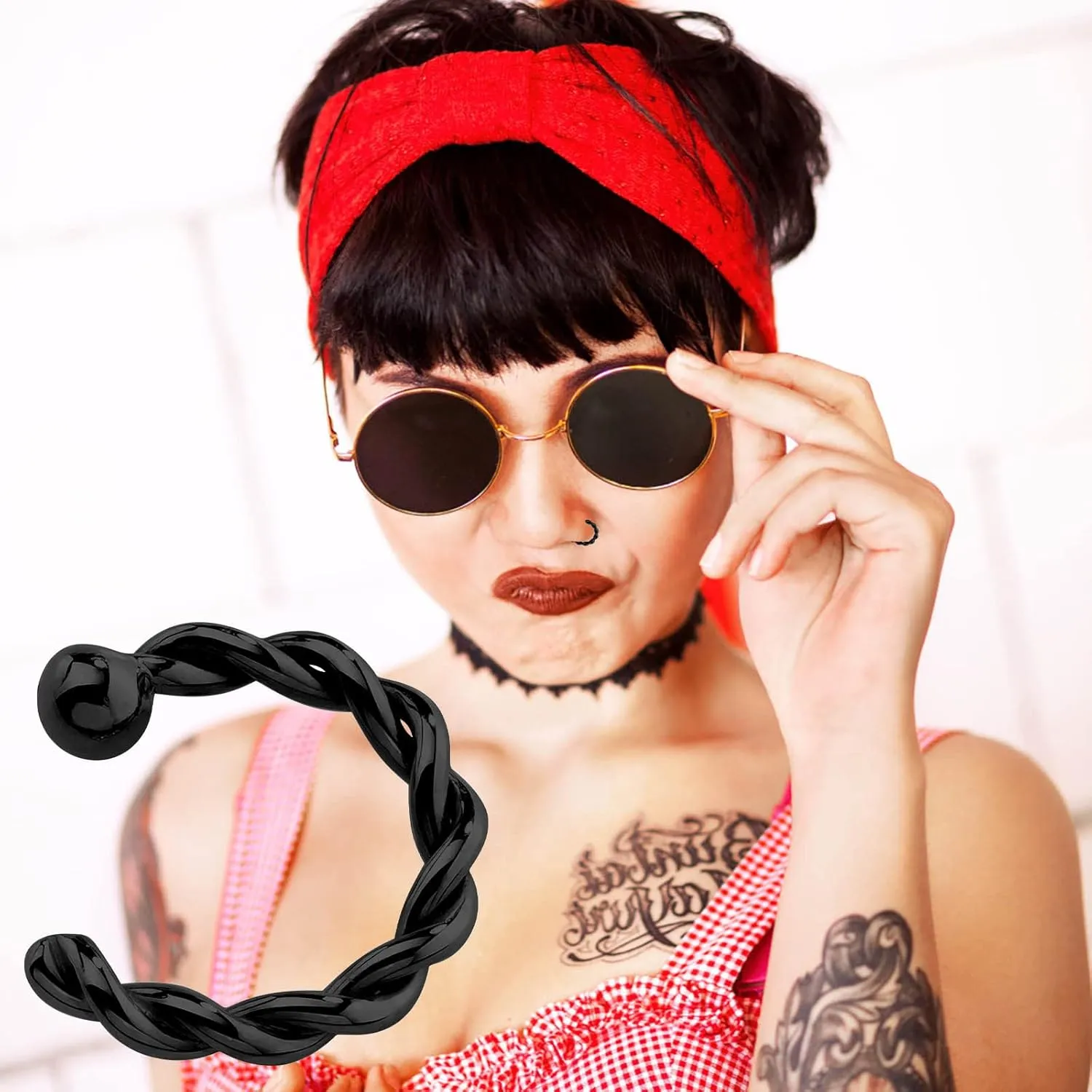Twisted Rope Nose Ring Twisted Wire Nose Stud Single Piercing Nose Ring Body Piercing Nose Rings 22 Gauge