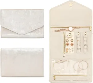VanFn Jewelry Rolls, Travel Jewelry Organizer Roll, Foldable Jewelry Case, Women Jewelry Storage Bag for Journey-Rings, Necklaces, Earrings, Bracelets, Watches, Brooches P.Travel Series