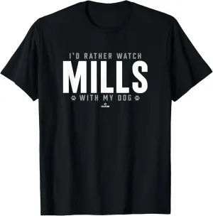 Watch with My Dog Zane Mills Prospect Baseball Fan Gear T-Shirt