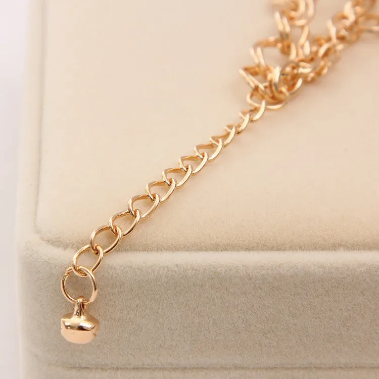 Women Fashion Jewelry Gold Color Heart Butterfly Charm Bracelets