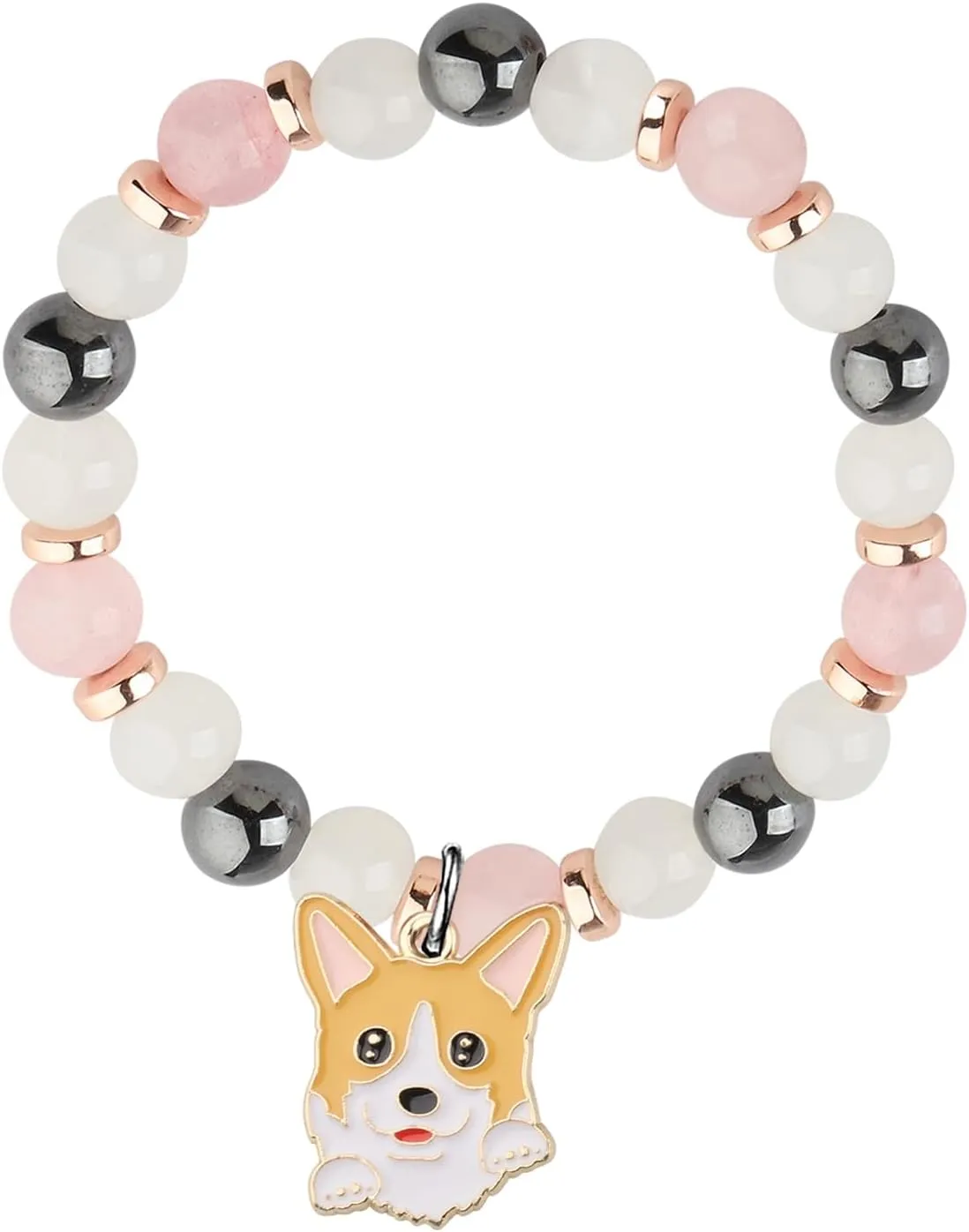 WSNANG Corgi Gift Corgi Bracelet Corgi Dog Mom Charm Bracelet Dog Sitter Gift