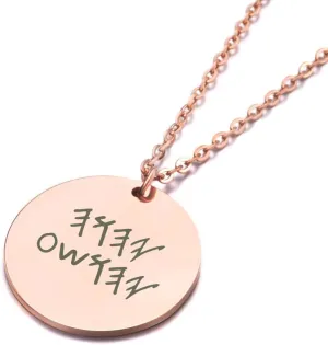 Yahuah Pendant Necklace Hebrew Name Pendant Yahuah Yahshua YHWH In Paleo Hebrew Necklace for Women Men Paleo Hebrew Jewelry