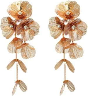 ZMANYIJEW Rainbow Acrylic Tassel Earrings for Women Colorful Leaf Flower Earring Bead Rainbow Earring for Women